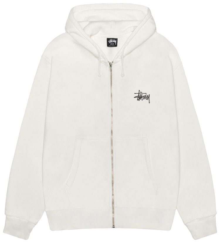 Stussy Basic Zip Hoodie Pigment Dyed Natural