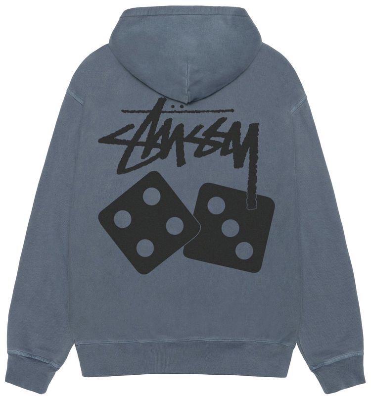 Stussy Dice Zip Hoodie Pigment Dyed Navy