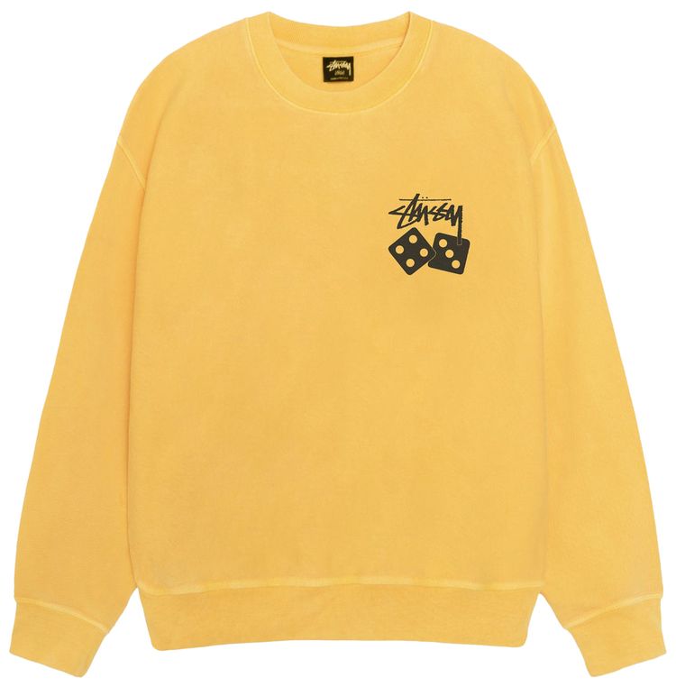 Stussy Dice Crew Pigment Dyed Yellow