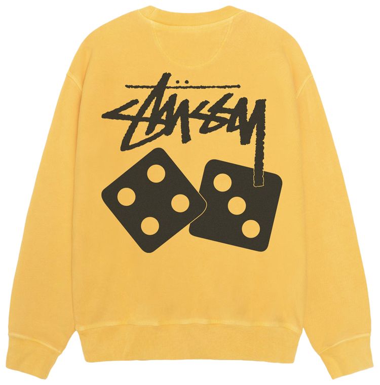 Stussy Dice Crew Pigment Dyed Yellow