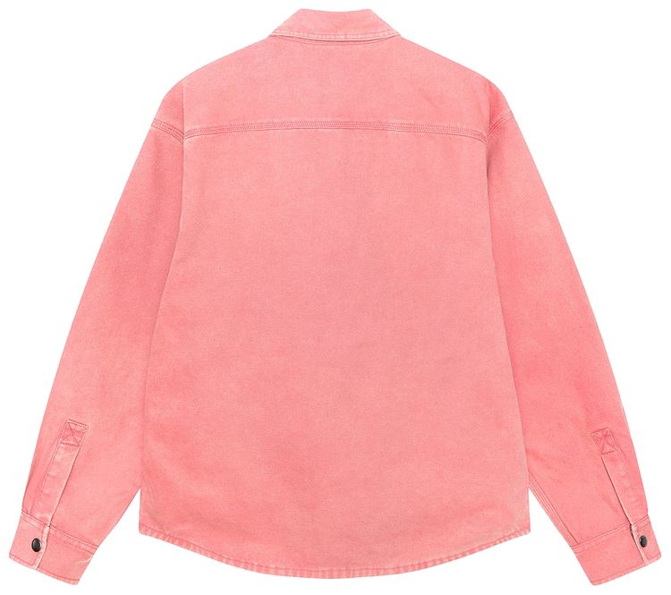 Stussy Heavy Washed Canvas Shirt Berry