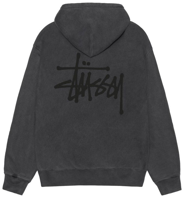 Stussy Basic Hoodie Pigment Dyed BlackBlack