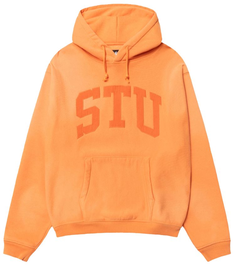 Stussy Stu Applique Hoodie Orange