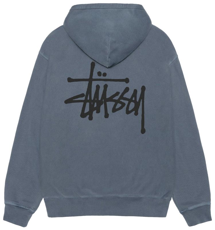 Stussy Basic Hoodie Pigment Dyed Navy