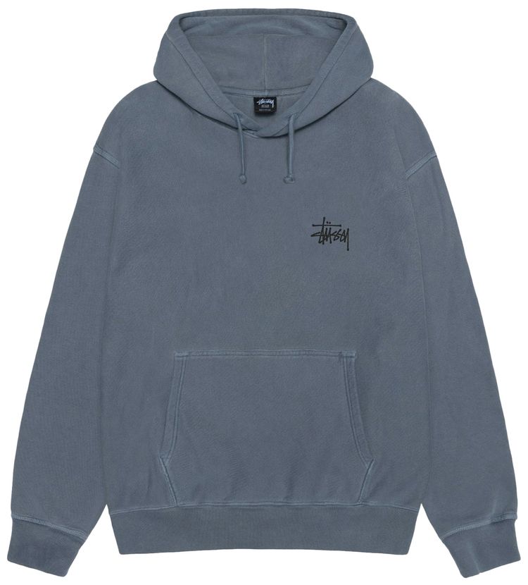 Stussy Basic Hoodie Pigment Dyed Navy