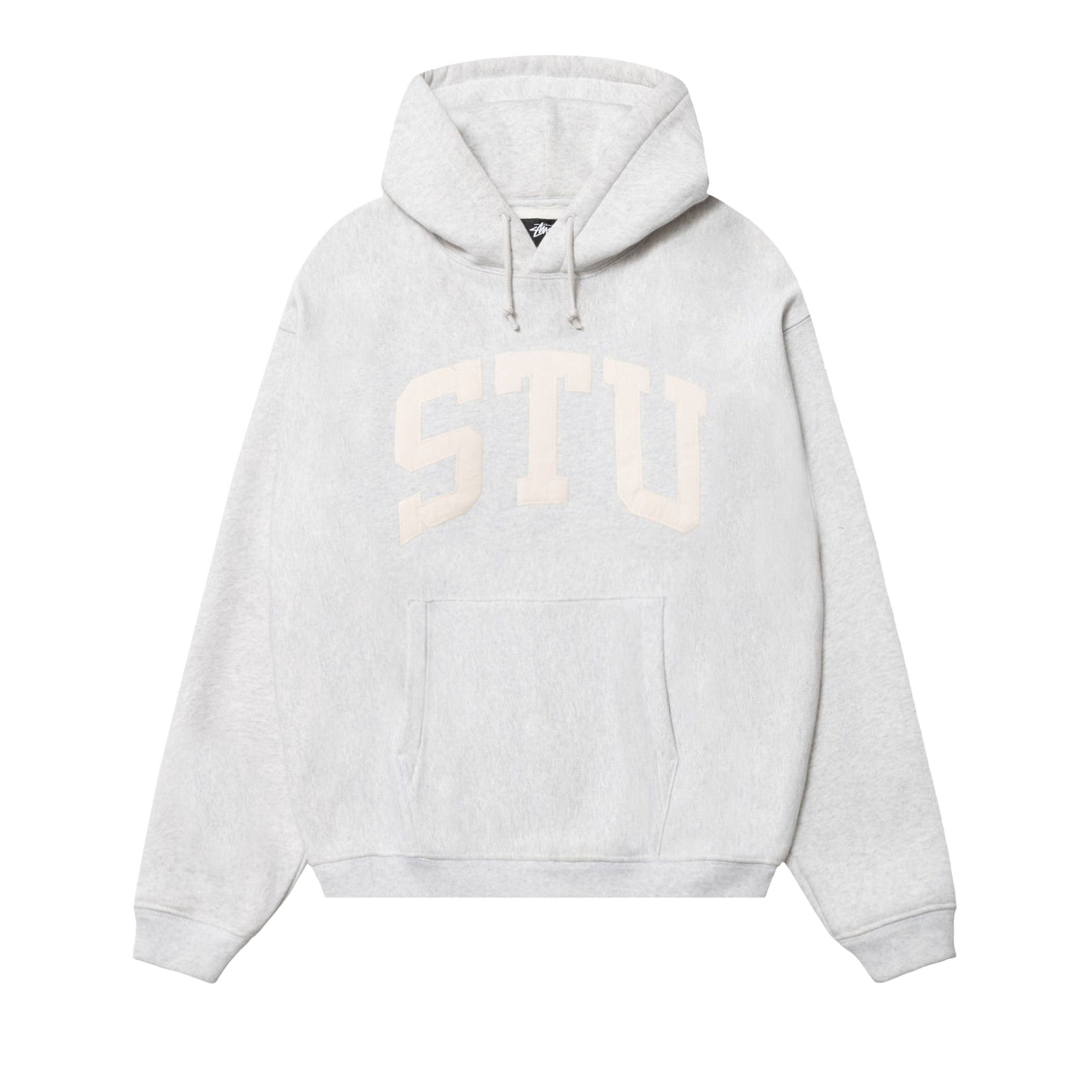 Buy Stussy Stu Appliqué Hoodie 'Ash Heather' - 118578 ASHH | GOAT
