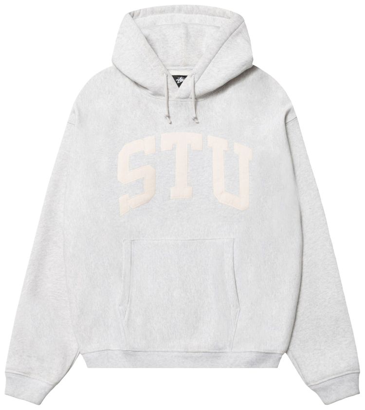 Stussy Stu Applique Hoodie Ash Heather