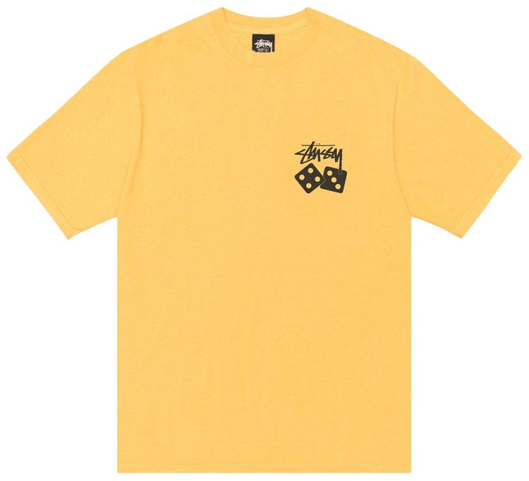 Stussy Dice Tee Pigment Dyed Yellow