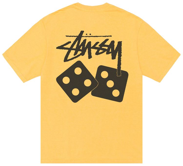 Stussy Dice Tee Pigment Dyed Yellow