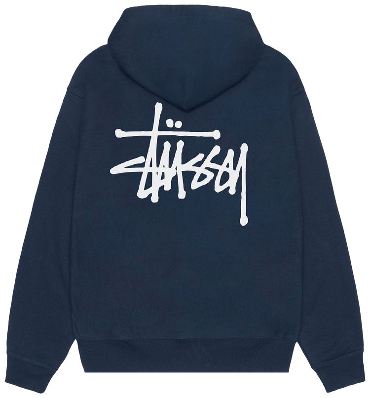 Stussy Basic Zip Hoodie Navy