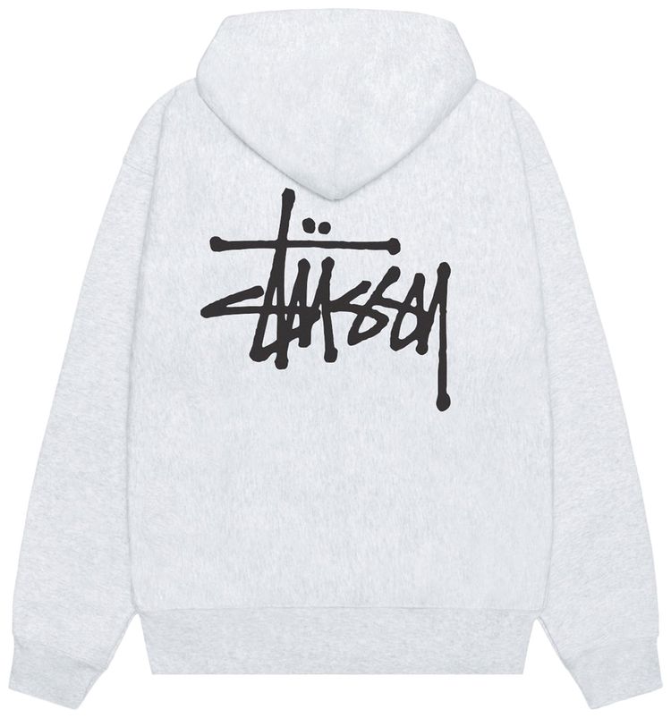 Stussy Basic Hoodie Ash Heather