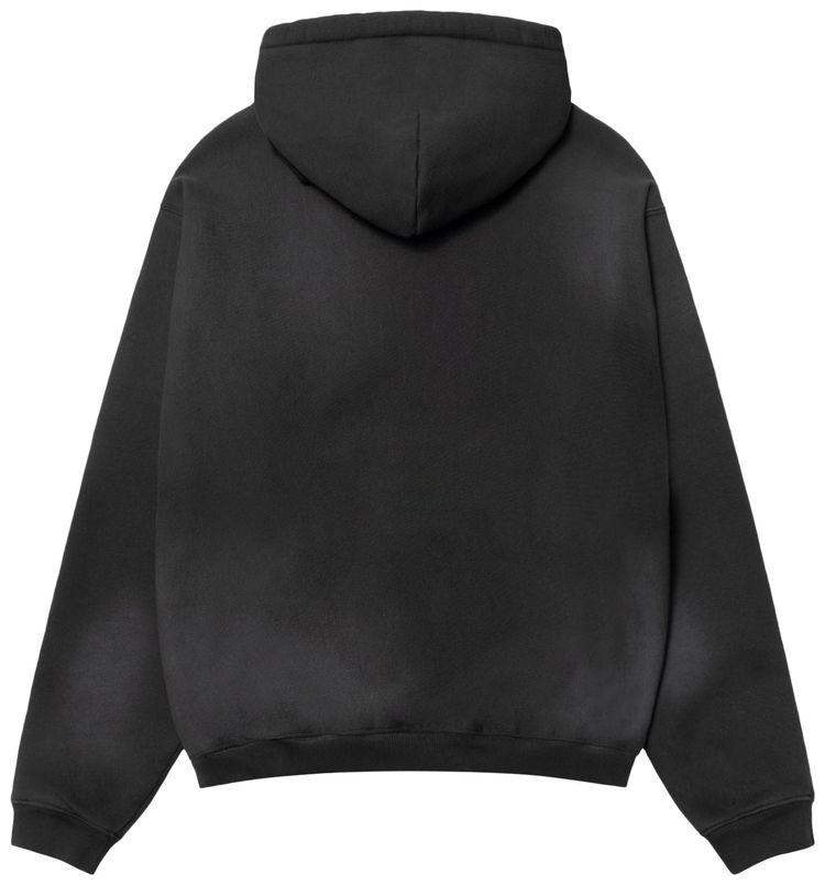 Stussy Stu Applique Hoodie Black