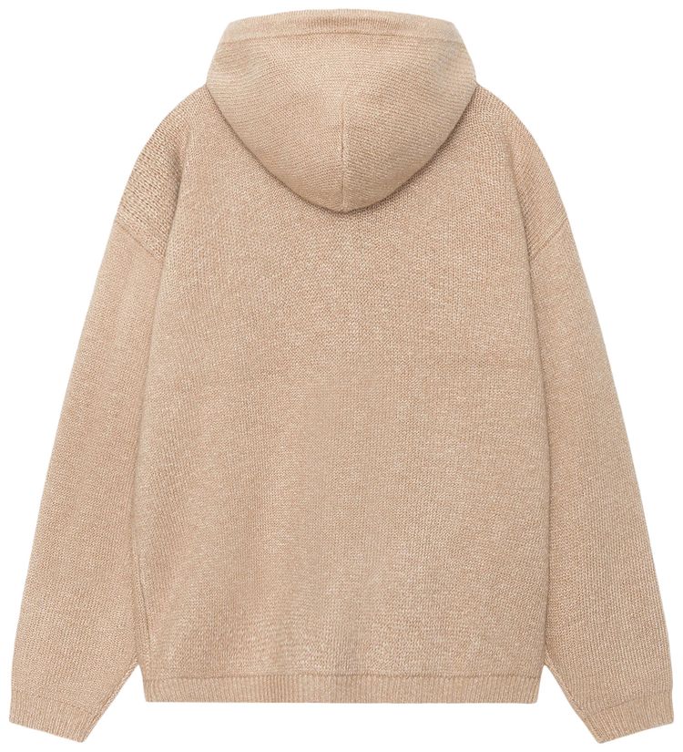 Stussy Hooded Zip Sweater Camel