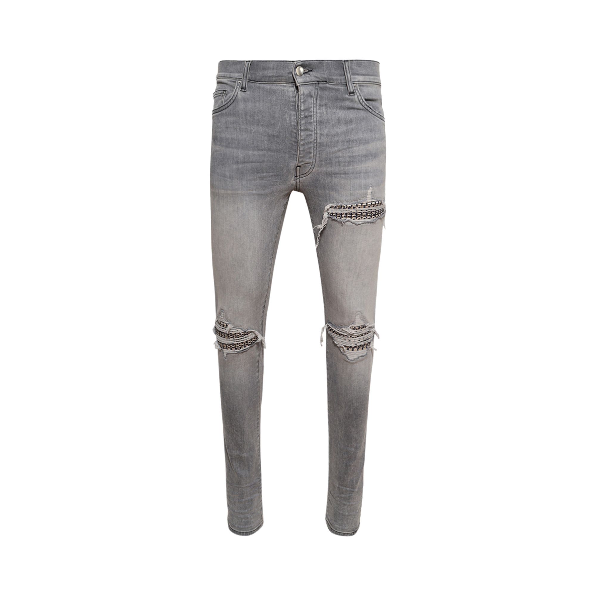 パンツ 27 AMIRI MX1 JEAN GREY Amiri MX1 Jean (Grey/Black Leather)