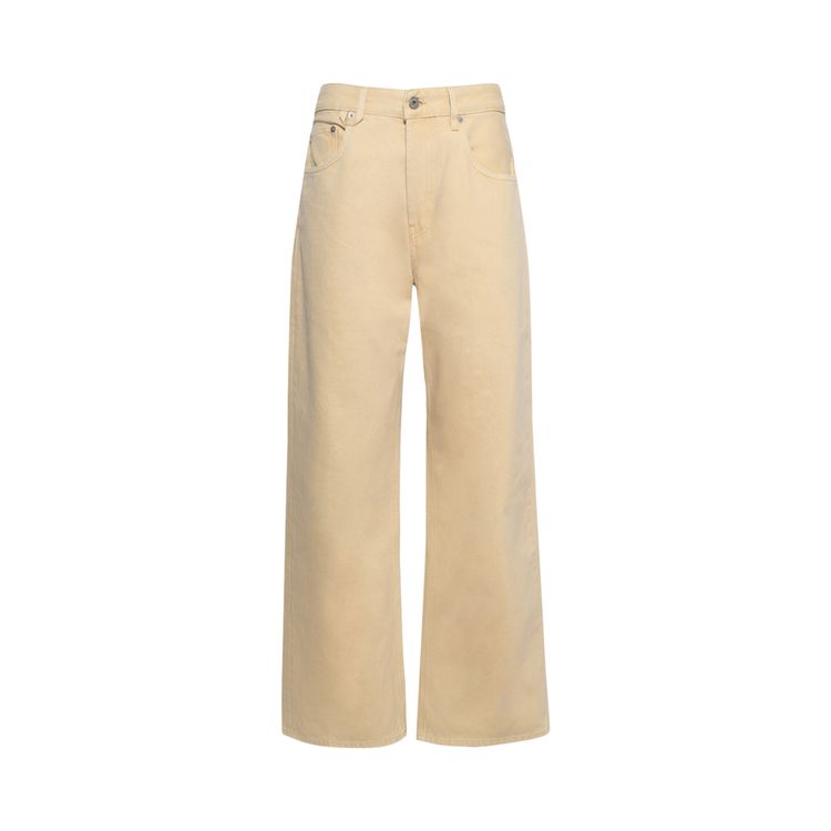 Jacquemus Wide De Nimes Denim Pants Light Beige