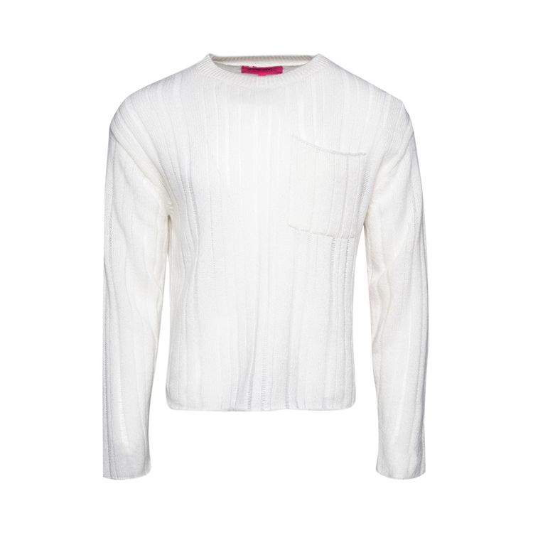 The Elder Statesman Drop Needle Pocket Racing Crew Chalk