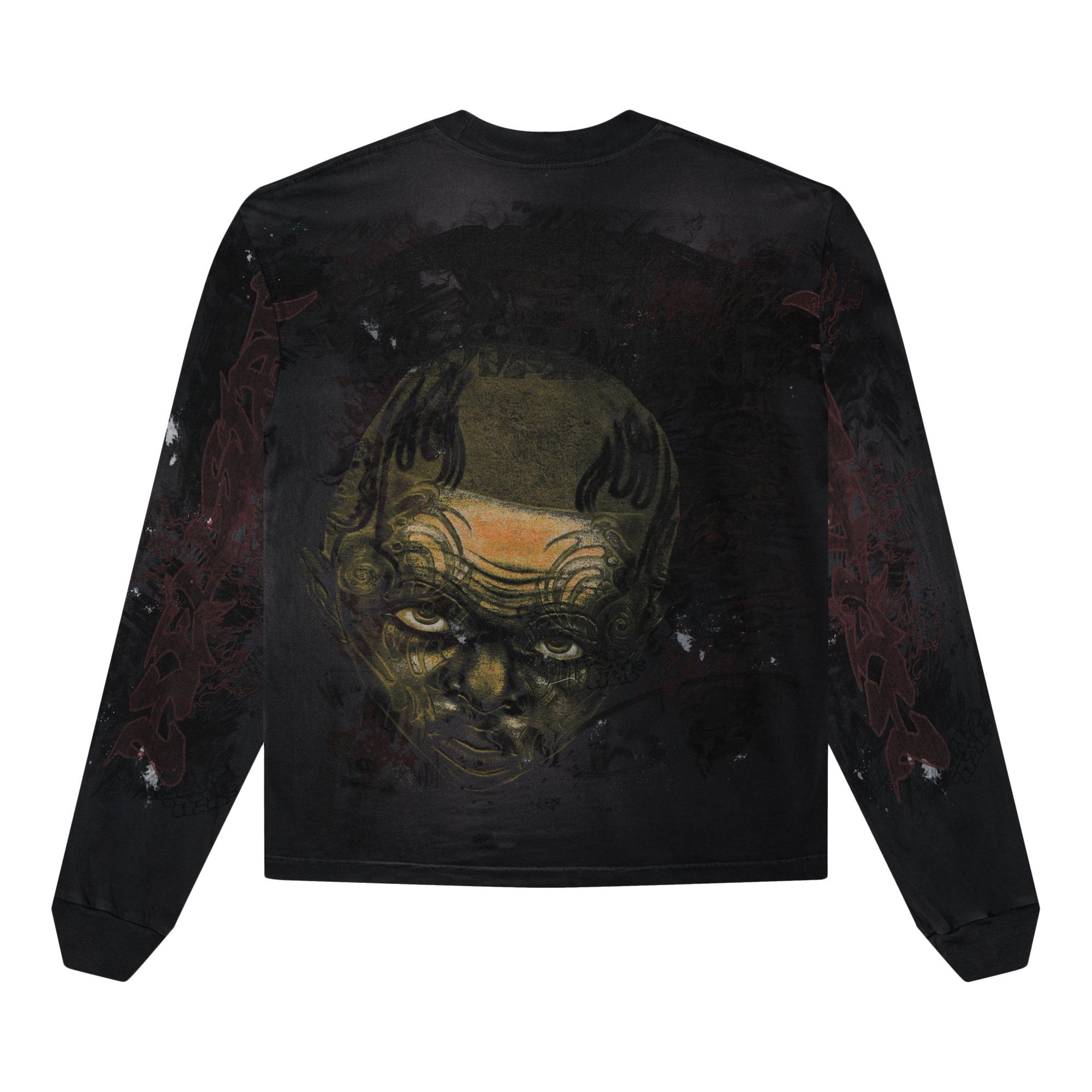 Buy Hellstar Graffiti Long-Sleeve 'Black' - HS11LS03 BLAC | GOAT