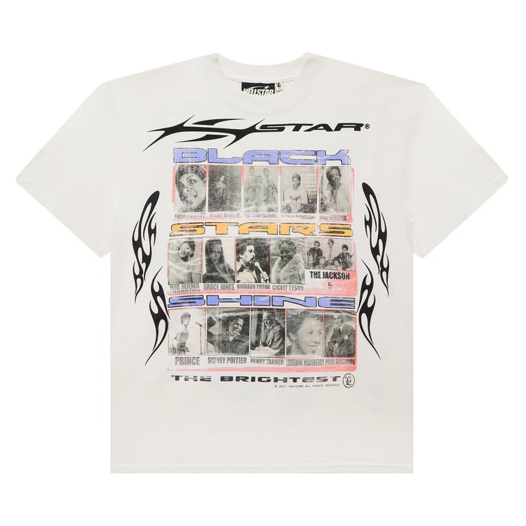 Hellstar Black Stars T Shirt White