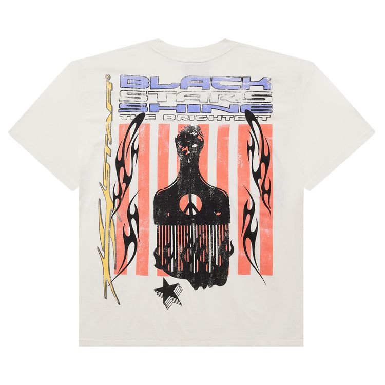 Hellstar Black Stars T Shirt White