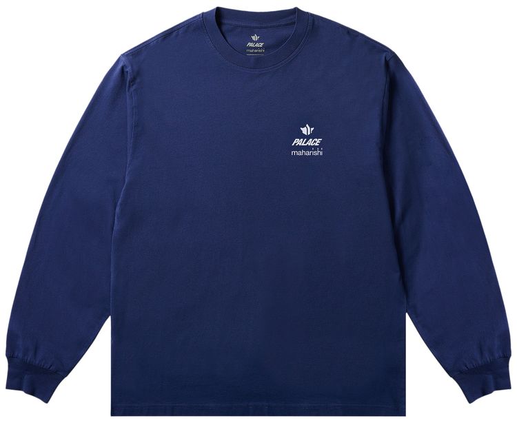 Palace x Maharishi Shaolin Tag Long Sleeve Blue