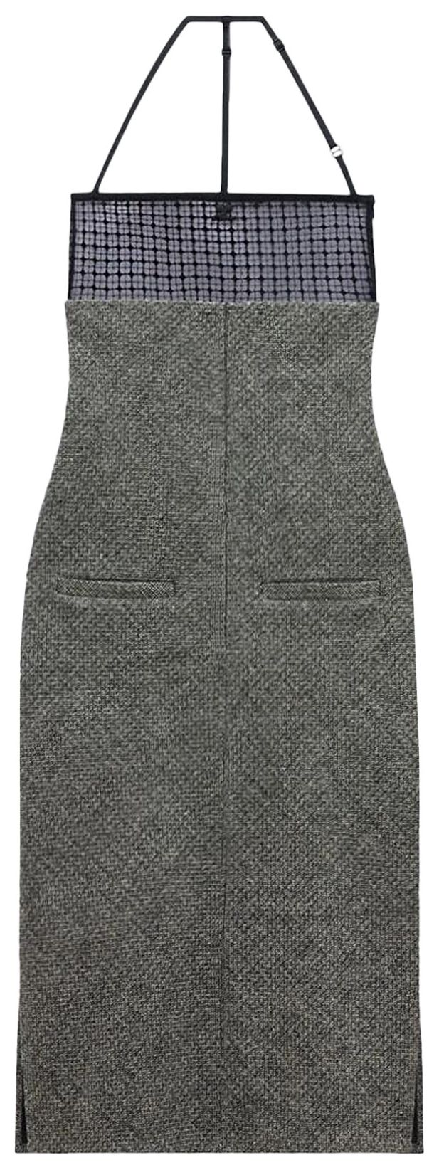 Courreges Lingerie Bigout Caviar Long Dress BlackWhite