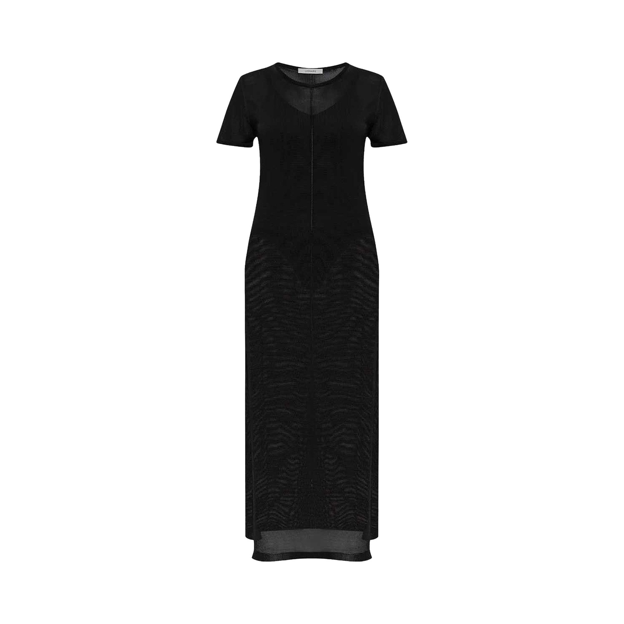 Lemaire｜DRESSES (Column Dress With Slits (DR1104 LK1037 Black Column Dress With Slits | LEMAIRE