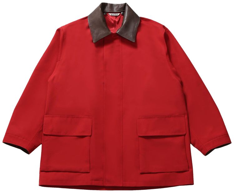 Auralee Max Canvas Blouson Red