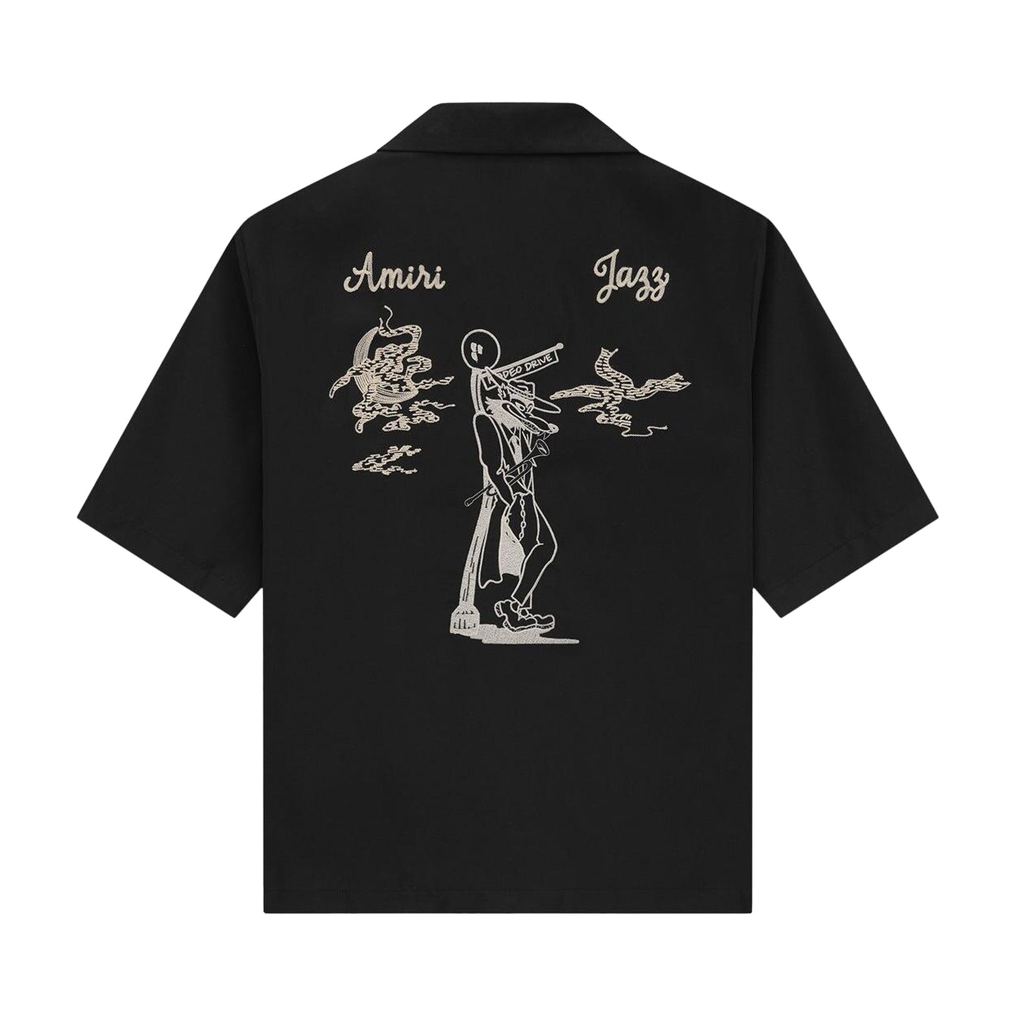 Buy Amiri Jazz Wolf Camp Shirt 'Black' - AMSTCA1135 001 BLAC | GOAT
