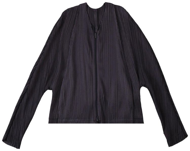 Pleats Please Issey Miyake Lantern January Blouson Blue Black