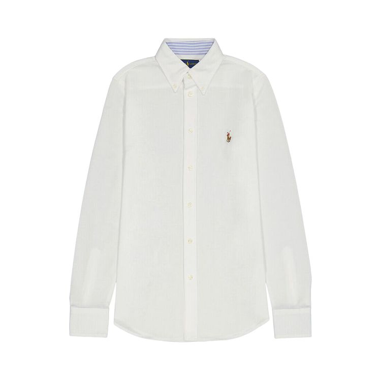 Polo Ralph Lauren Long Sleeve Logo Embroidered Oxford Shirt White
