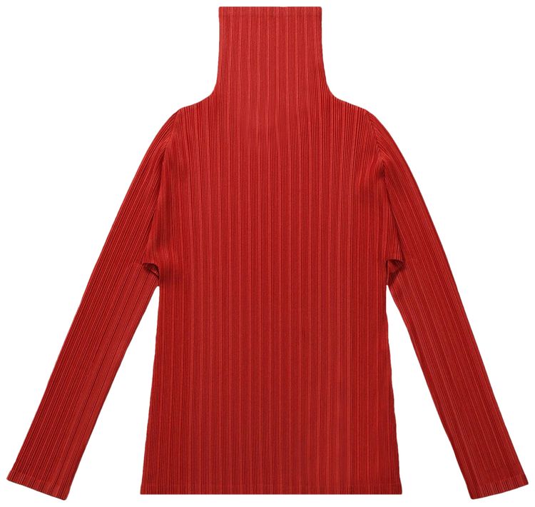 Pleats Please Issey Miyake Rib Pleats February Shirt Red