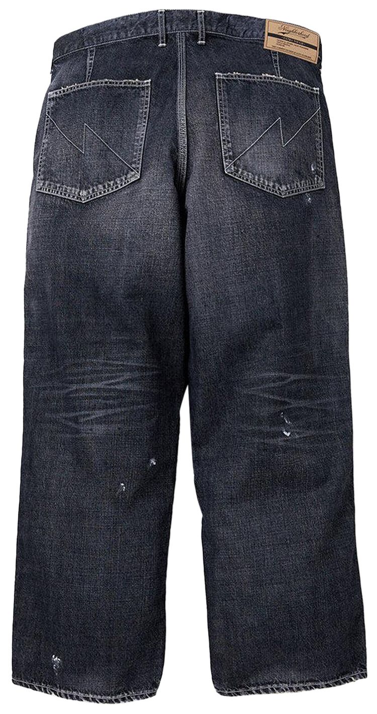 Neighborhood Washed Denim Utility Pants Black