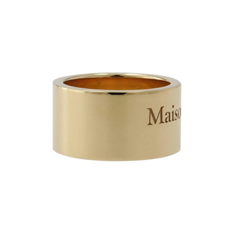 Maison Margiela Logo Engraved Ring Yellow Gold