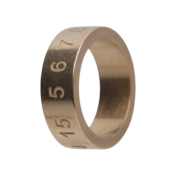 Maison Margiela Numbers Engraved Ring Yellow Gold
