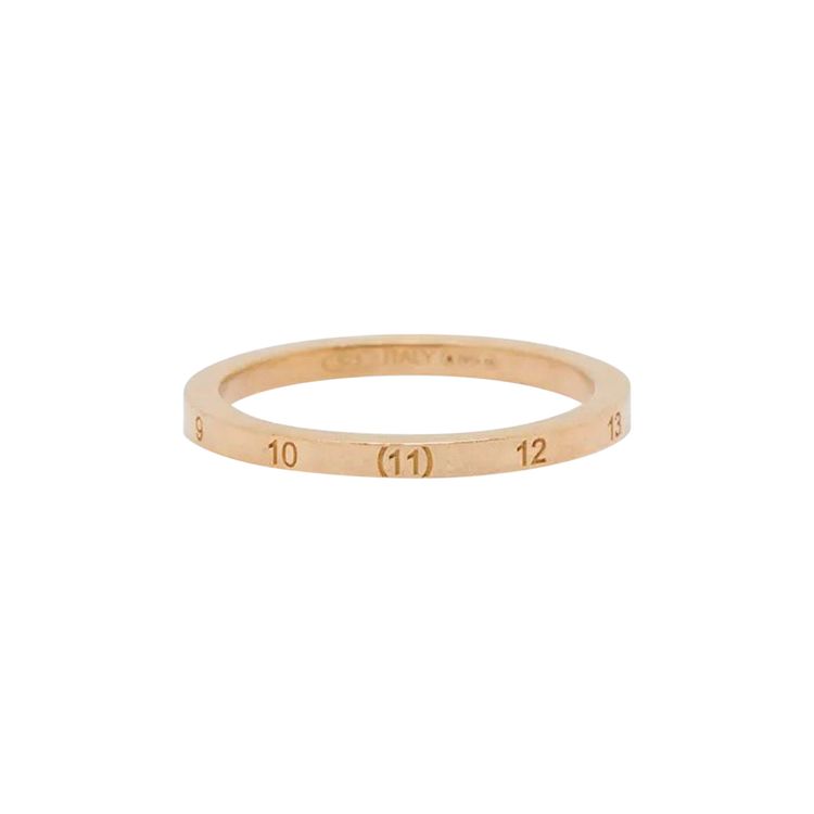 Maison Margiela Numbers Engraved Ring Yellow Gold