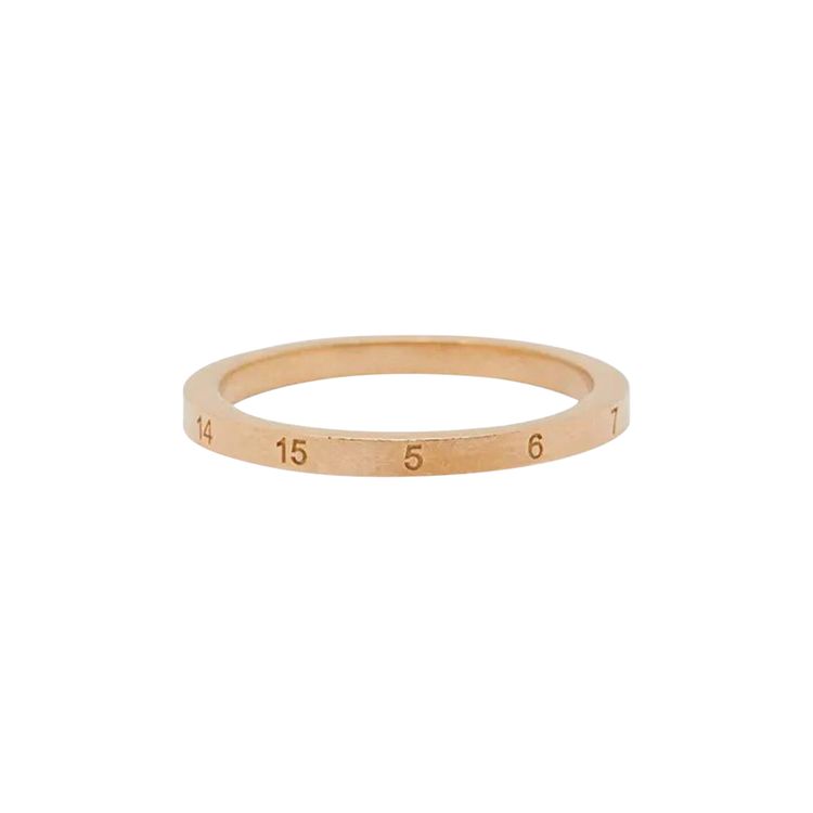 Maison Margiela Numbers Engraved Ring Yellow Gold