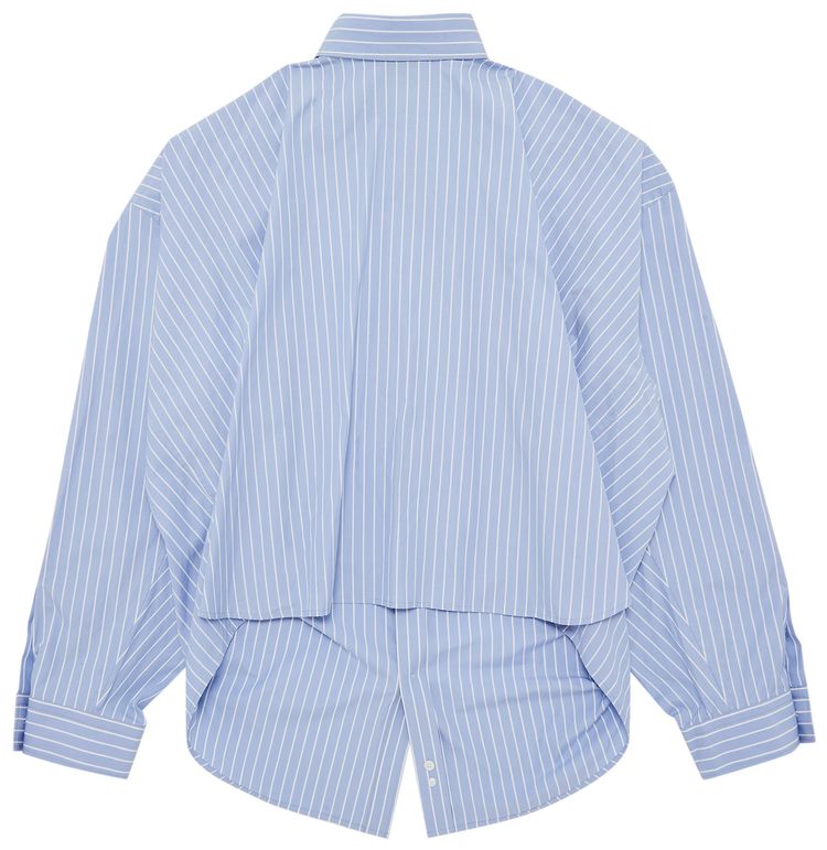 Balenciaga Asymmetric Shirt Sky BlueWhite