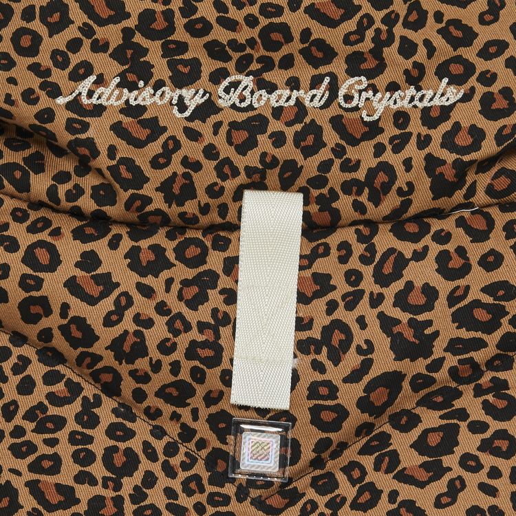Advisory Board Crystals Camouflaged Puffer Vest Brown Leopard Print
