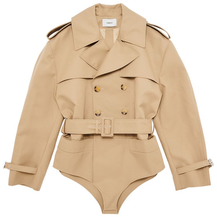 Coperni Trench Coat Bodysuit Beige