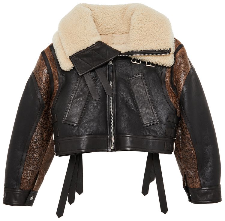 Jean Paul Gaultier Petit Grand Shearling Jacket Vintage Brown