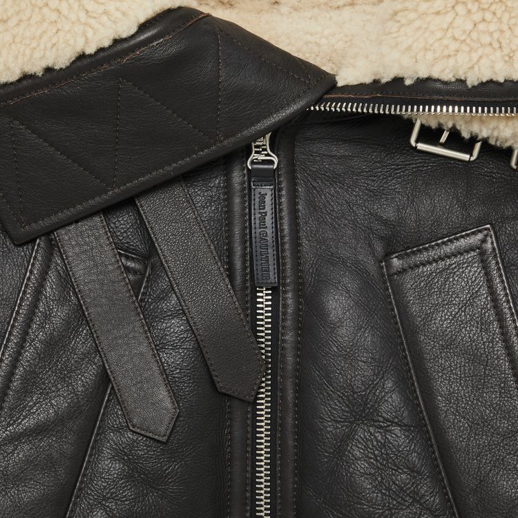 Jean Paul Gaultier Petit Grand Shearling Jacket Vintage Brown