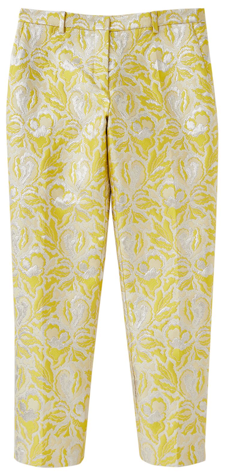 Valentino Iris Brocade Pant Yellow