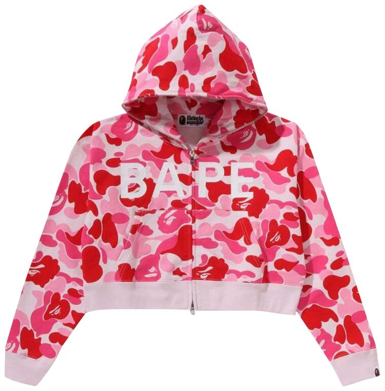 BAPE ABC Camo Full Zip Hoodie Pink