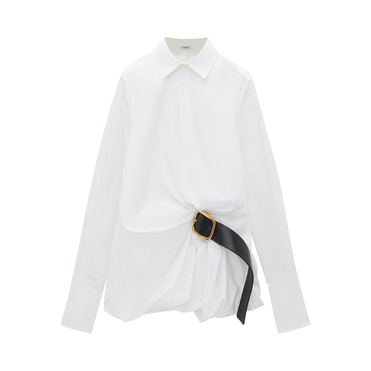 Loewe Belted Shirt Optic White