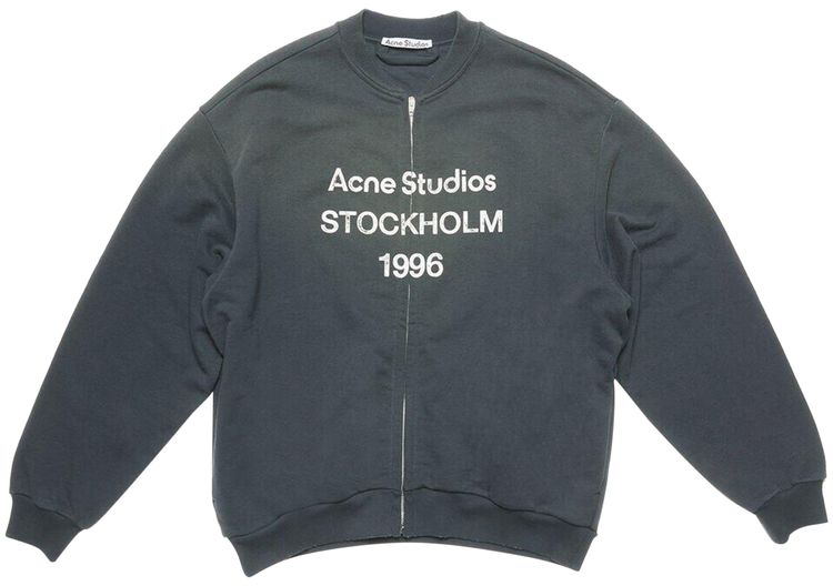 Acne Studios Logo Zip Sweater Black