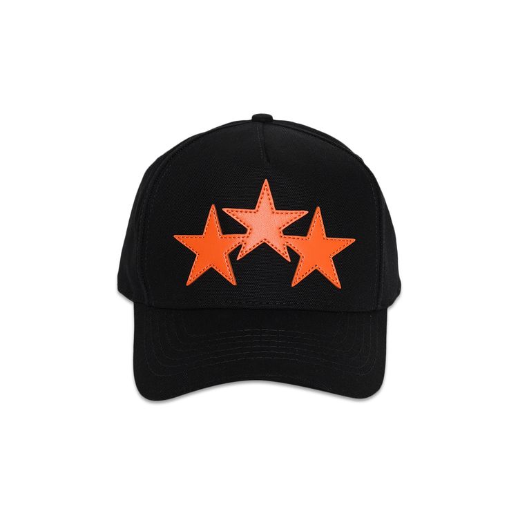 Amiri 3 Star Canvas Hat Black Champagne