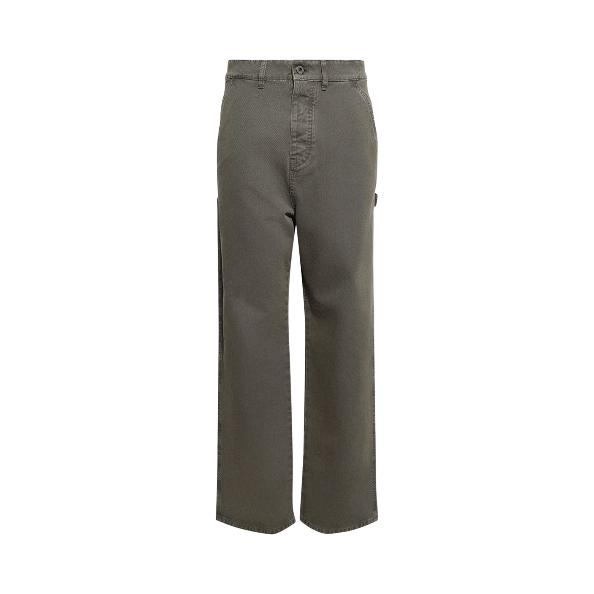 Buy Miu Miu Garment-Dyed Gabardine Pants 'Olive Green' - MP1722