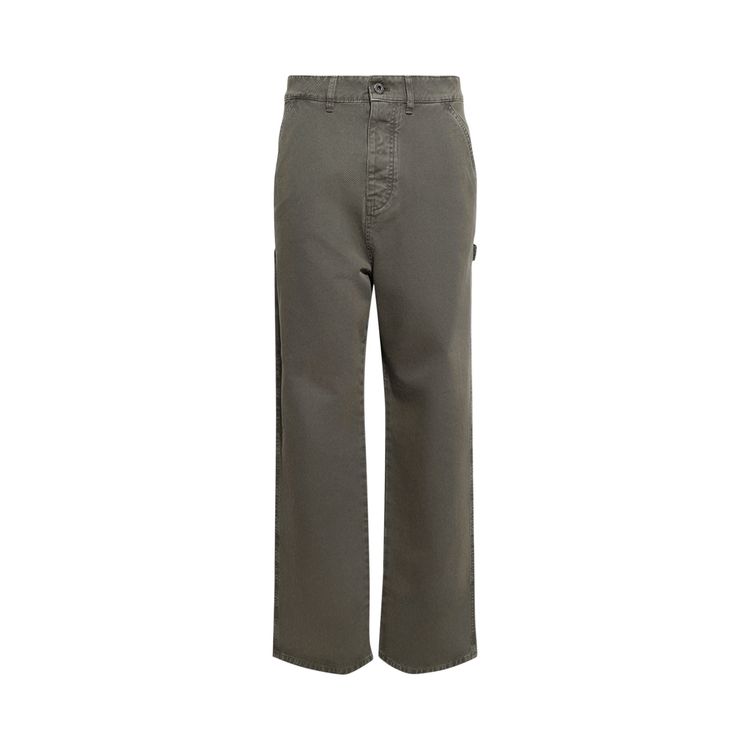 Miu Miu Garment Dyed Gabardine Pants Olive Green