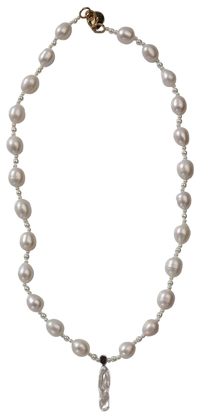 Simone Rocha Baroque Pearl Staccato Pattern Pendant Necklace PearlCrystal