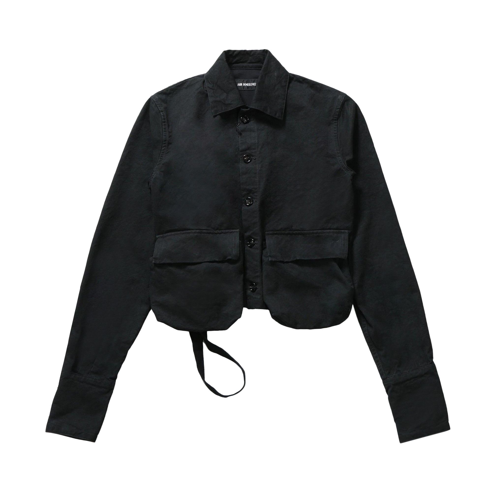 Buy Ann Demeulemeester Cargo Shirt Jacket 'Black' - 2510 W